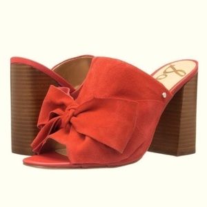 San Edelman Orange Mules